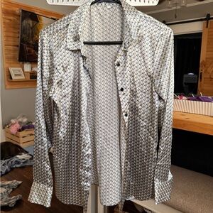 Women’s vintage satin button up - size small